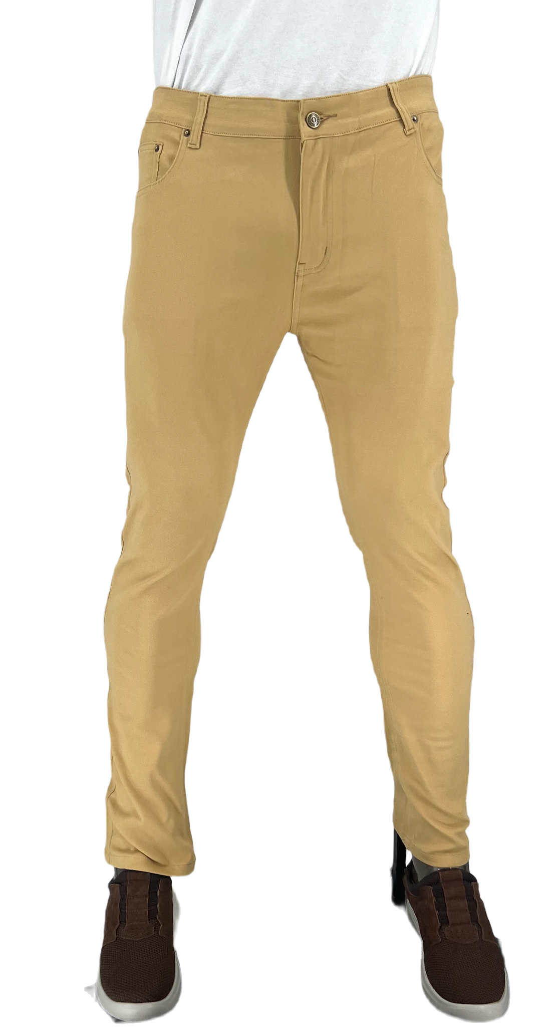 BAKANO Men's Slim Fit Stretch Wrinkle Resistant Mid Rise